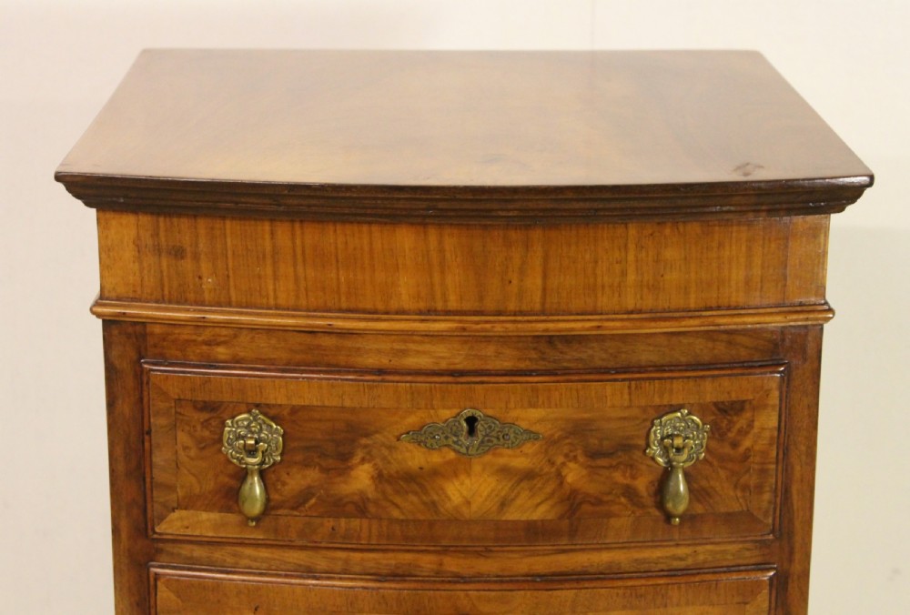 Bow Fronted Burr Walnut Chest on Chest View VIII