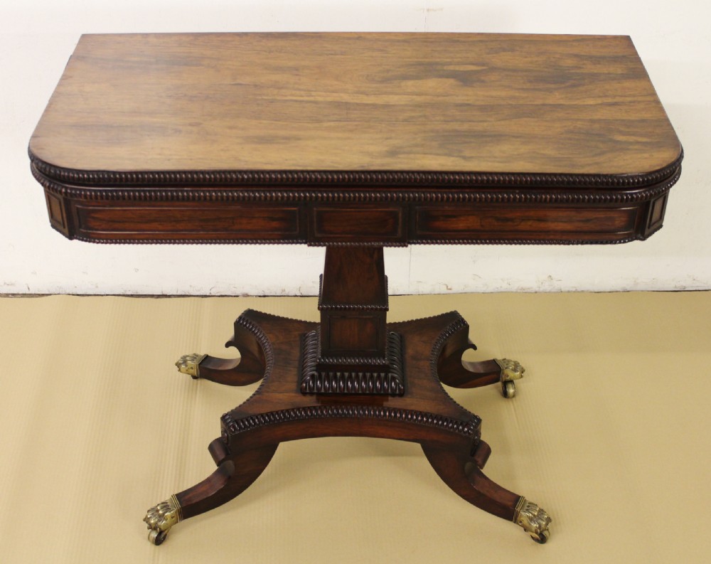 Regency Period Rosewood Card Table