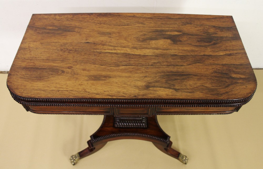 Regency Period Rosewood Card Table View II
