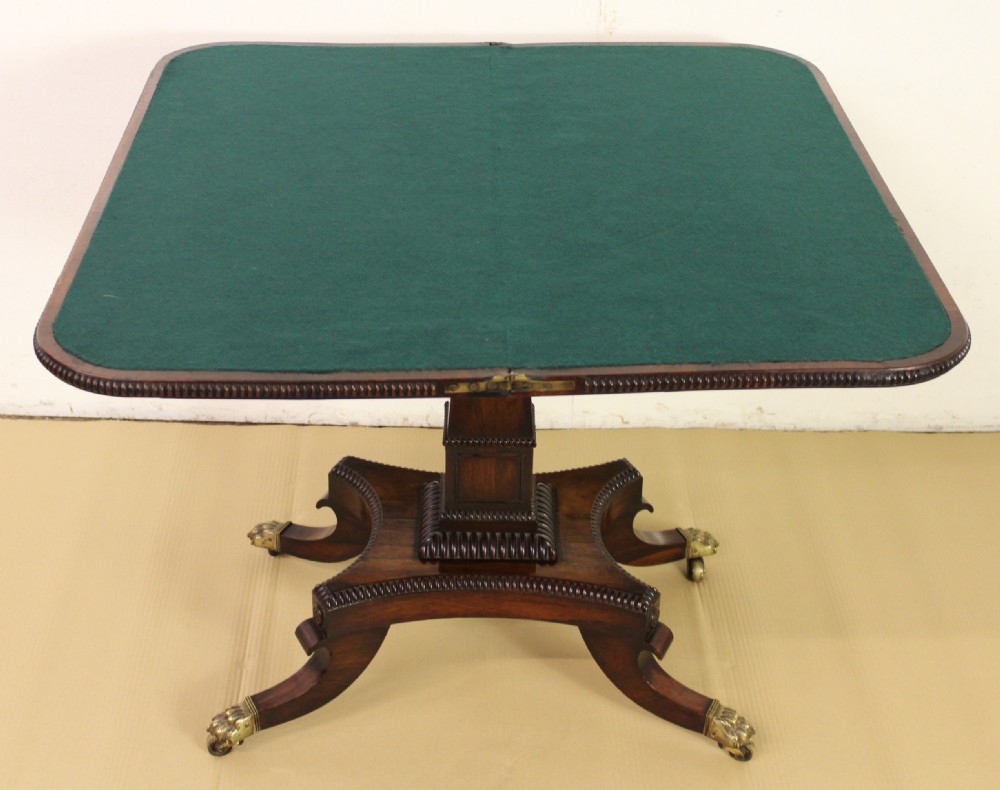 Regency Period Rosewood Card Table View XVII