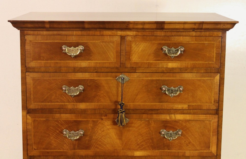 Burr Walnut Chest on Stand or Tallboy View VII