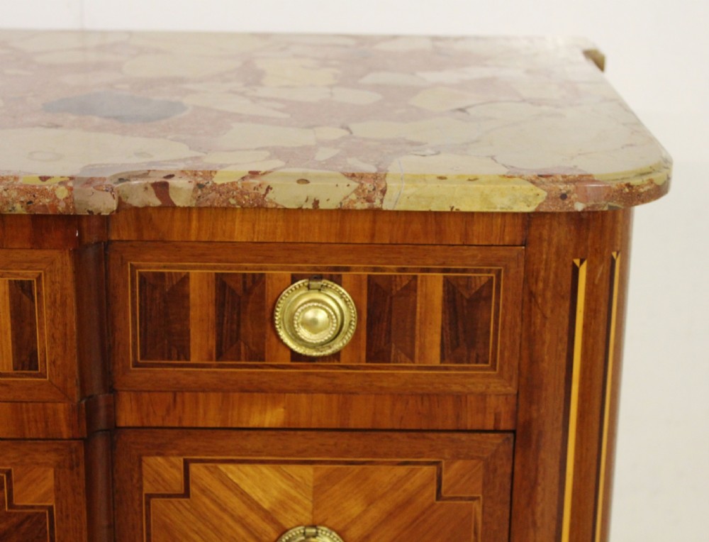 French Louis XVI Style Marble Topped Commode View V