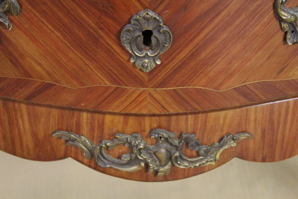 French Kingwood Bombe Marble Topped Commode View XIII