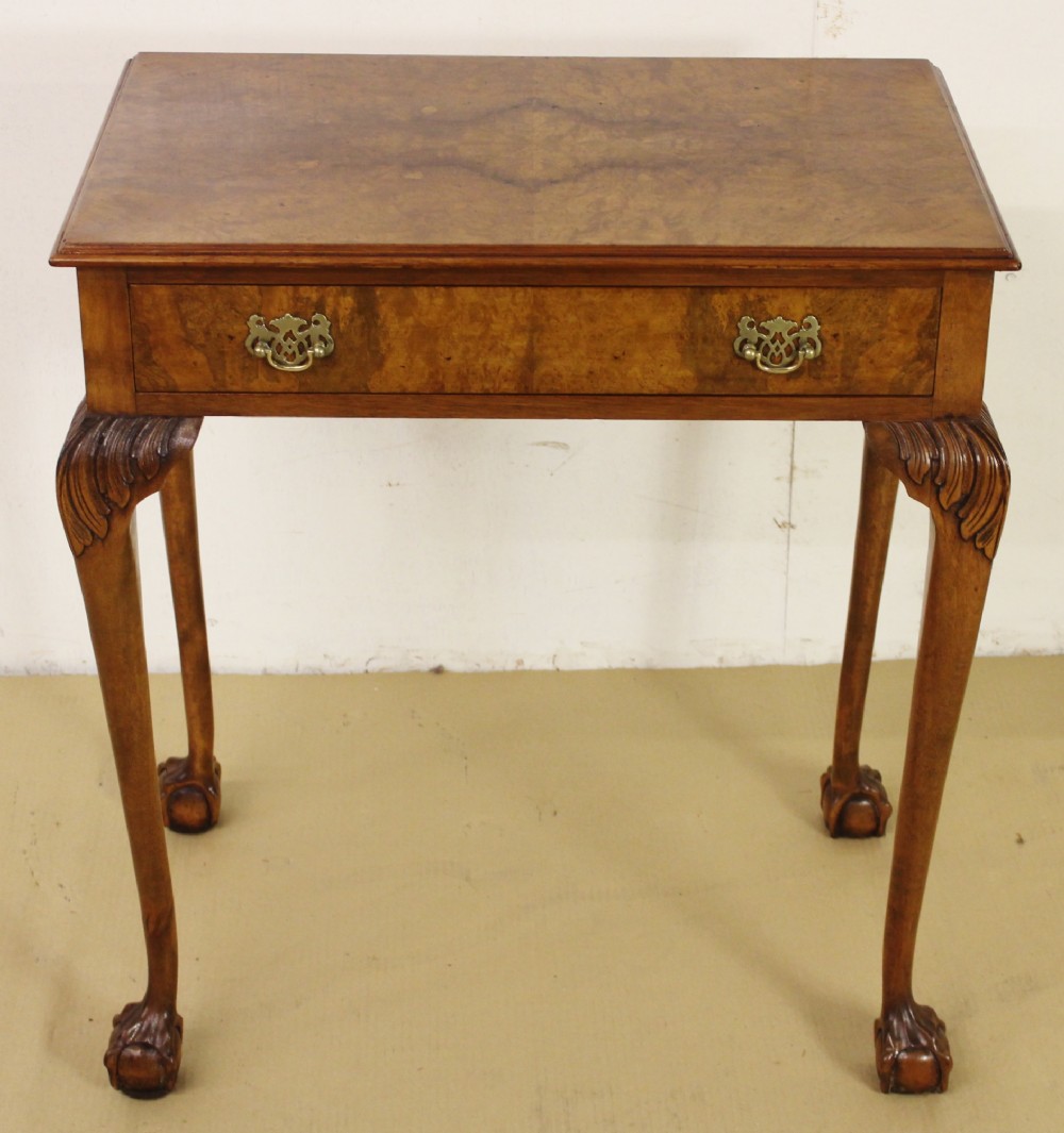 Burr Walnut Lamp Table
