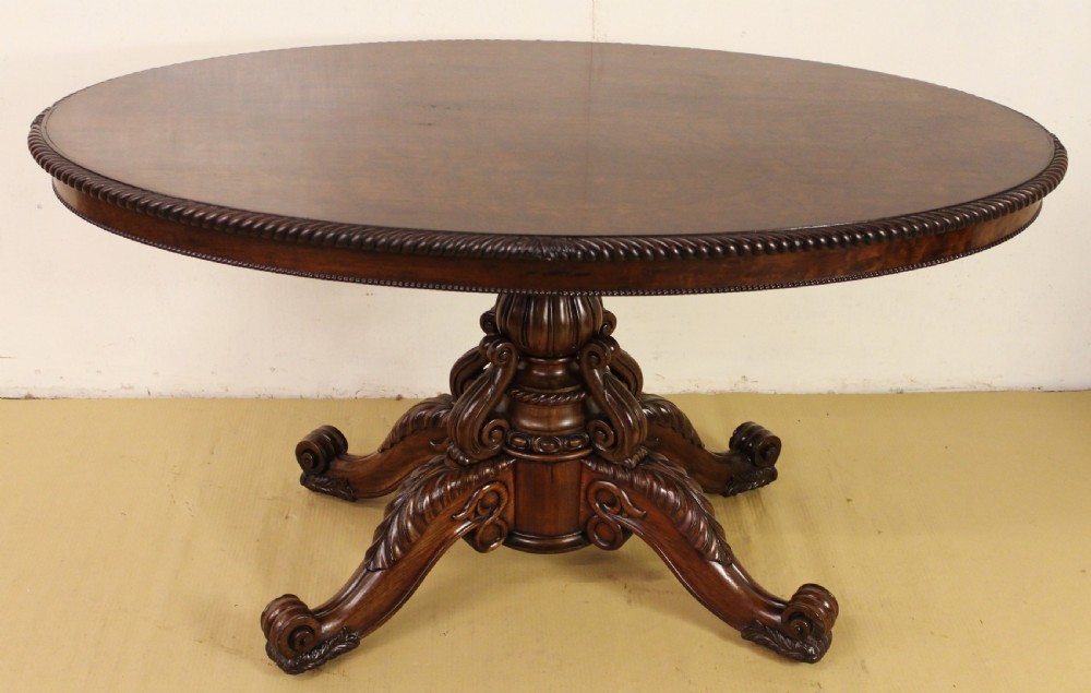 Oval Mahogany Center Table
