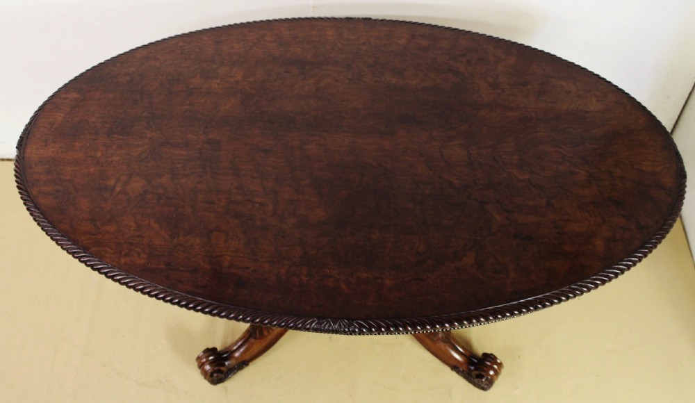 Oval Mahogany Center Table View V