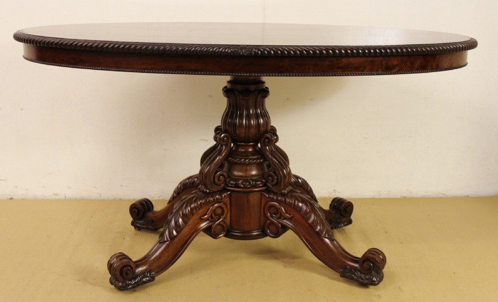 Oval Mahogany Center Table View VI