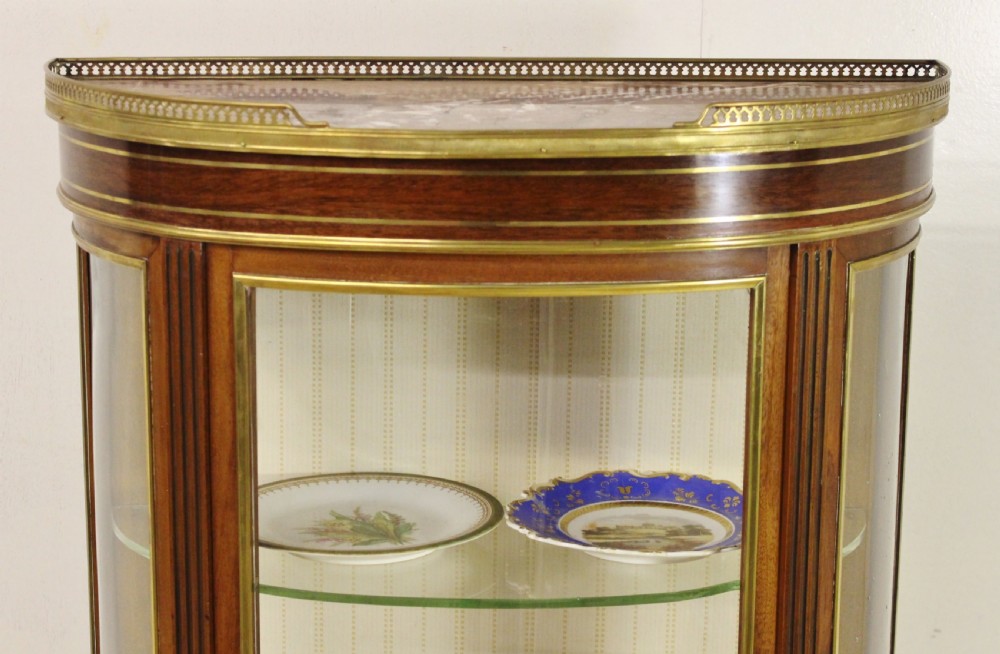 Mahogany and Brass Inlaid French Vitrine View VIII