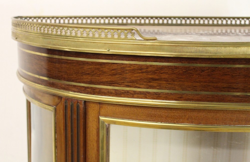 Mahogany and Brass Inlaid French Vitrine View IX