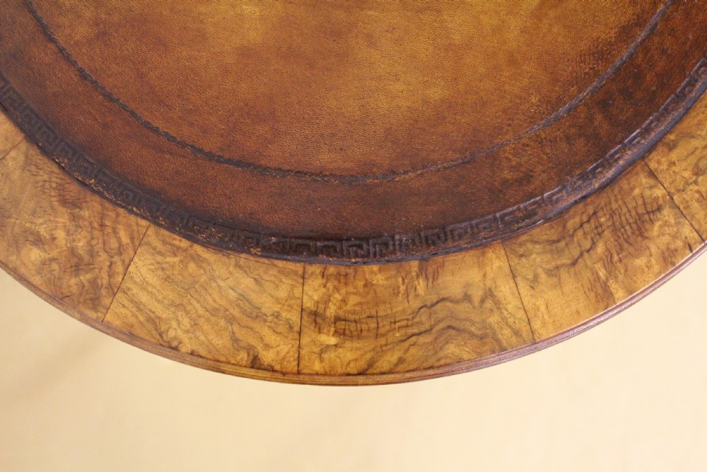 Burr Walnut Kidney Shaped Writing Desk View XVII