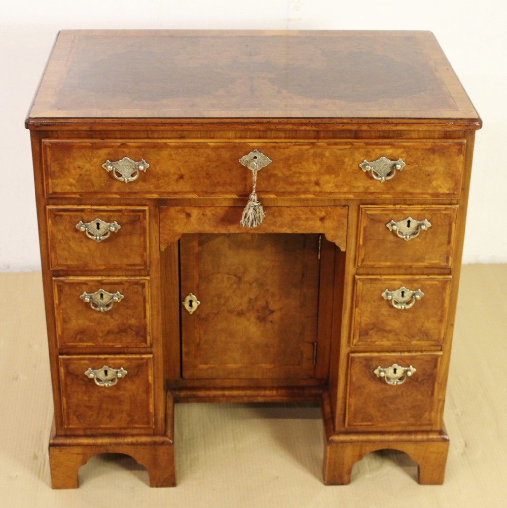 Burr Walnut Kneehole Desk