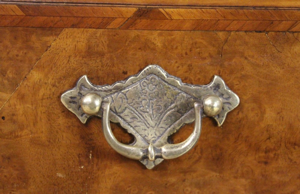 Burr Walnut Kneehole Desk View IX