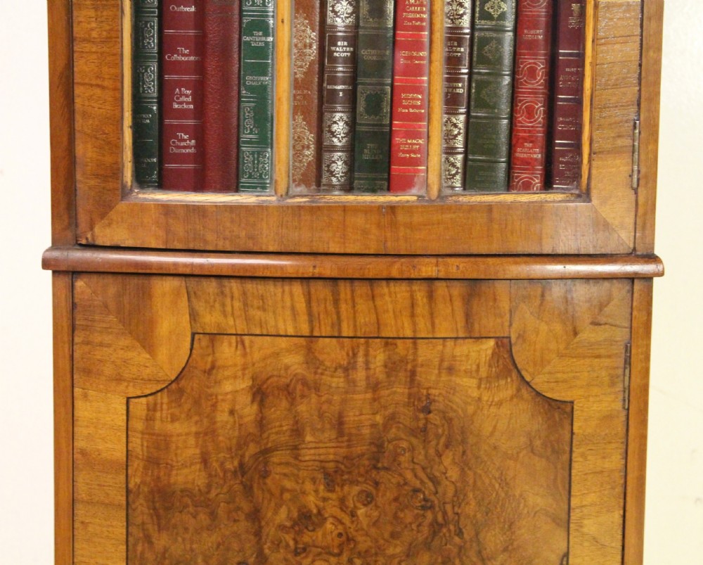 Slender Burr Walnut Bookcase View IV