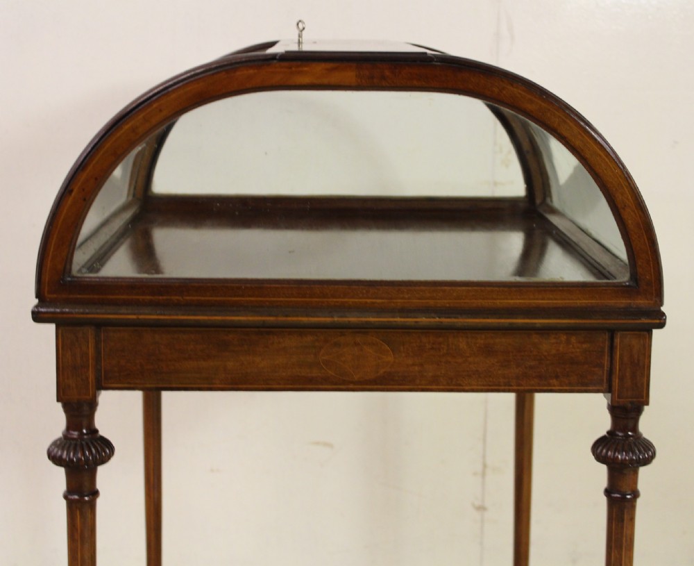 Domed Top Inlaid Mahogany Bijouterie Table View XV