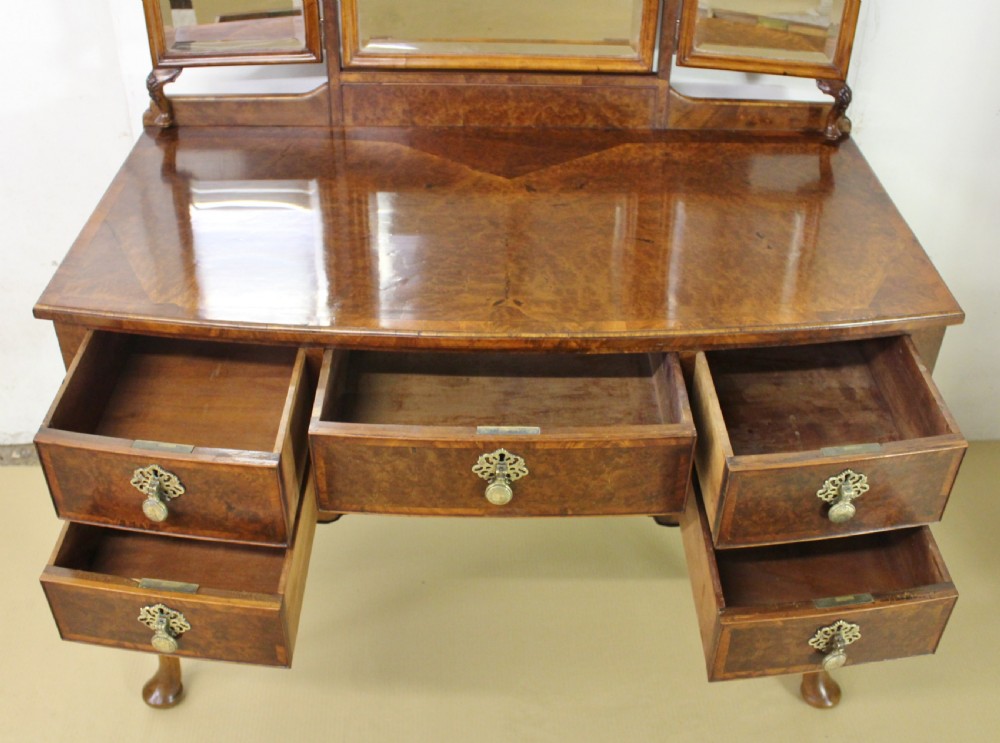 4 Piece Burr Walnut Bedroom Suite View XV