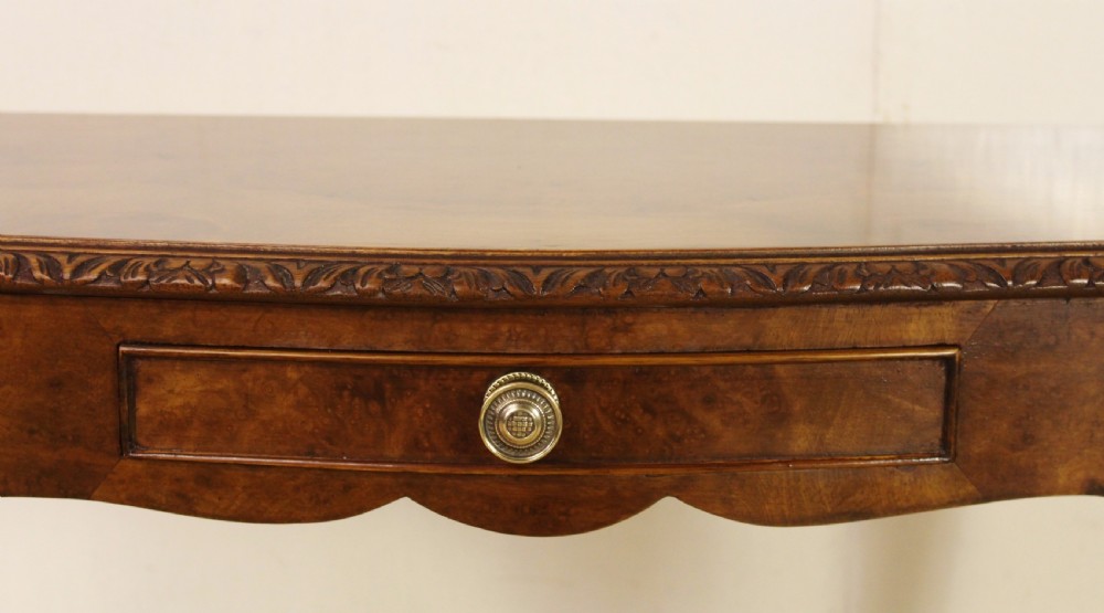 Queen Anne Style Burr Walnut Lamp Table View VII