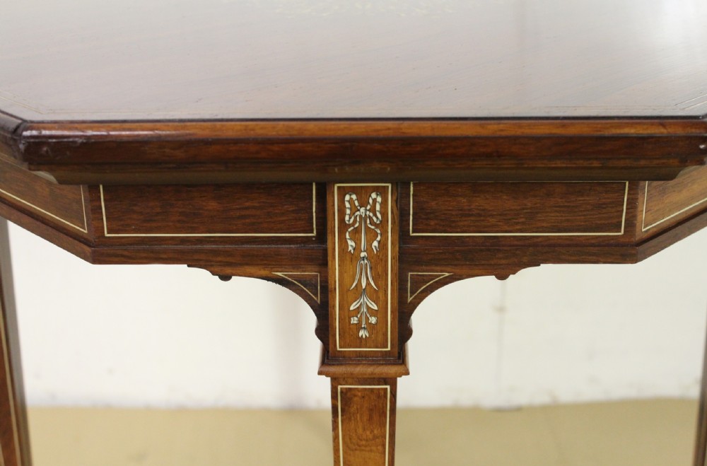 Octagonal Inlaid Rosewood Centre Table View IX