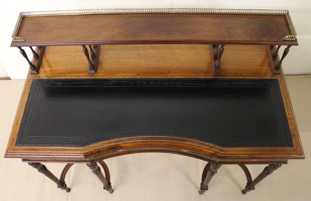 Inlaid Rosewood Writing Desk by Collinson and Lock View III