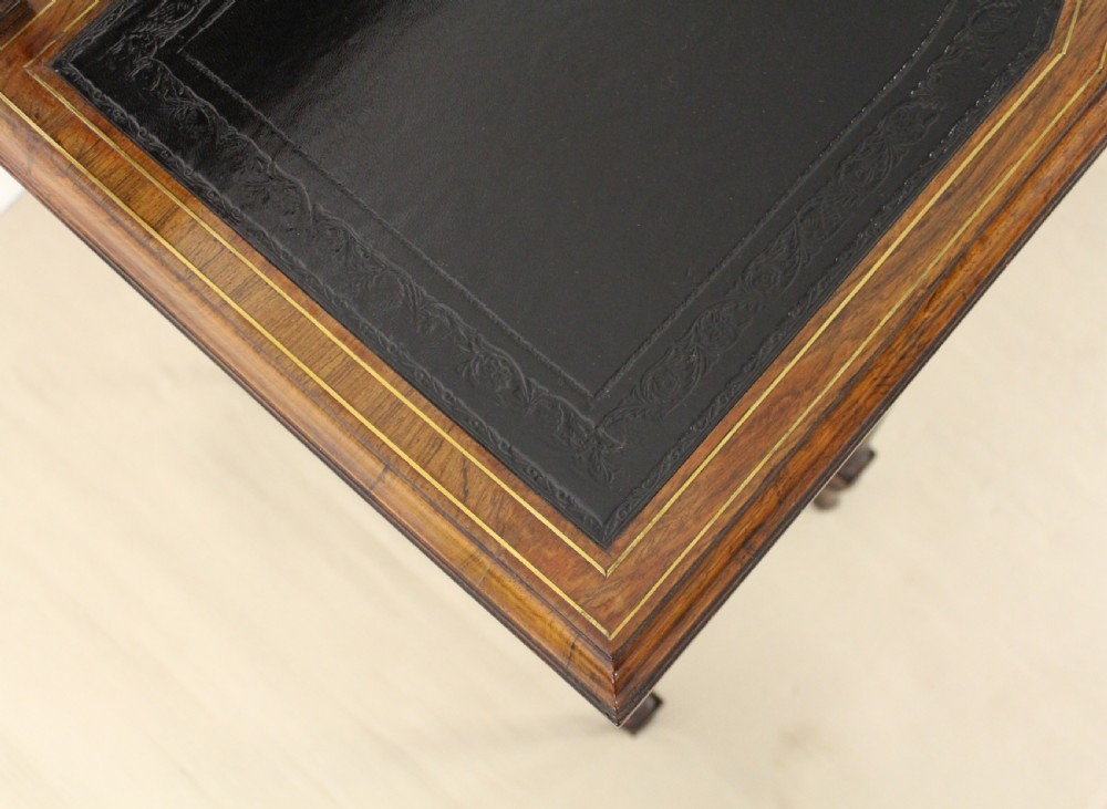 Inlaid Rosewood Writing Desk by Collinson and Lock View XIV