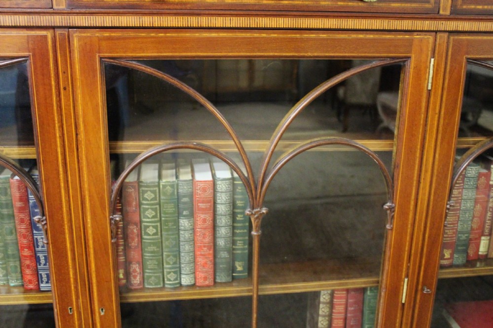 Inlaid Mahogany Bookcase by Maple and Co View XIV