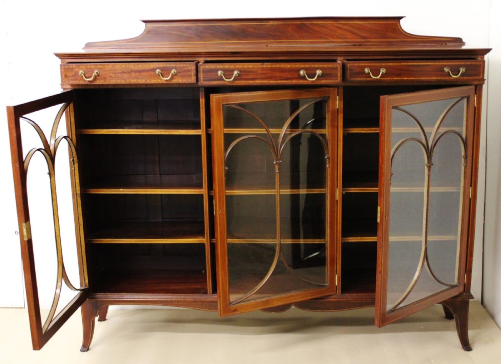 Inlaid Mahogany Bookcase by Maple and Co View XV