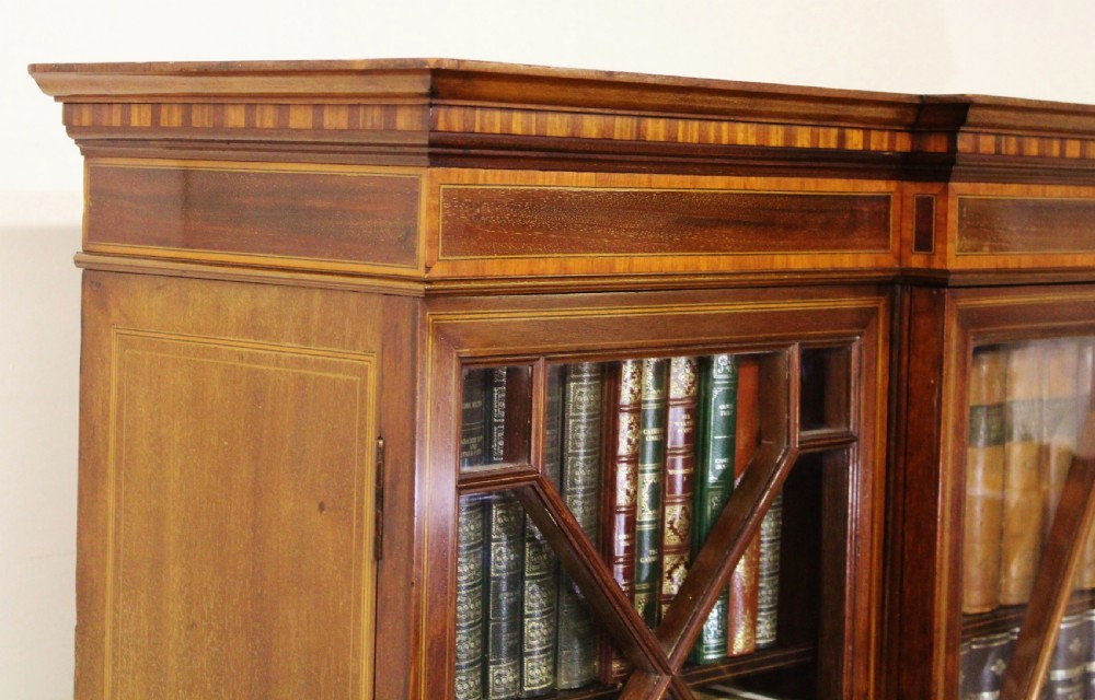 Inlaid Mahogany Bookcase by Edwards and Roberts View III