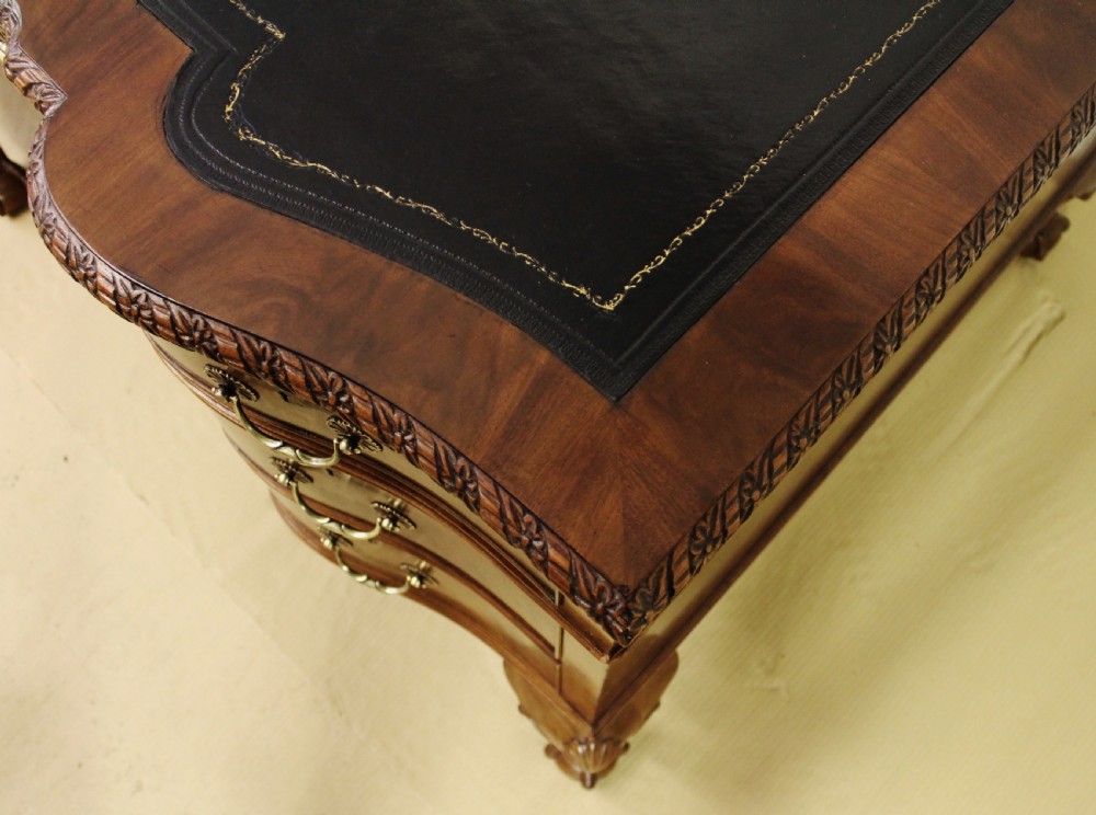 Mahogany Chippendale Style Pedestal Desk View VII