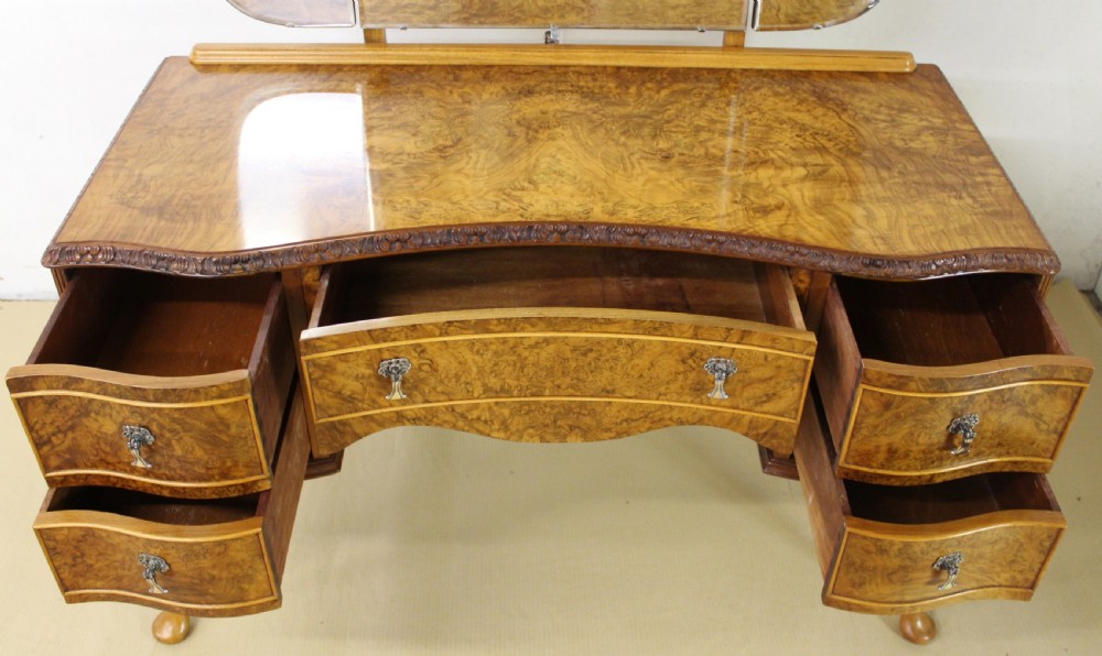 Burr Walnut Dressing Table View XII