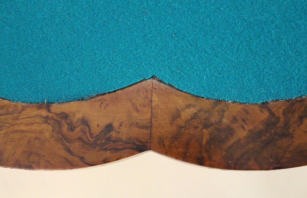 Victorian Inlaid Burr Walnut Card Table View XXII