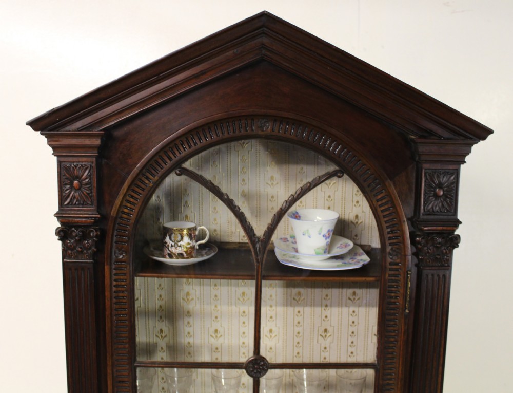 Mahogany Architectural Slender Bookcase View III