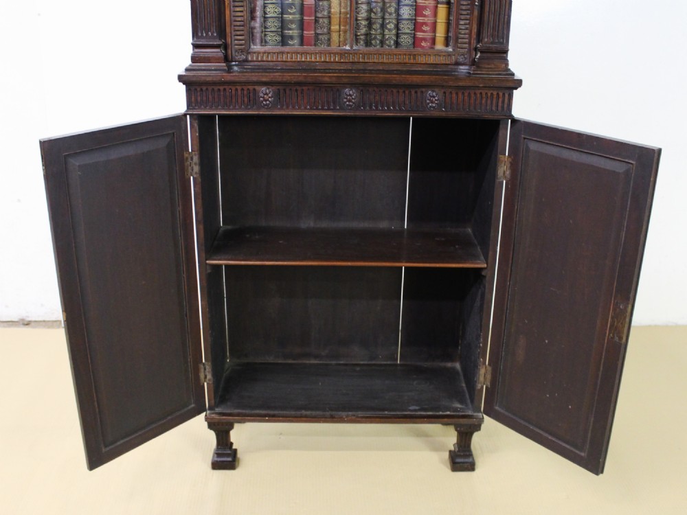 Mahogany Architectural Slender Bookcase View IV