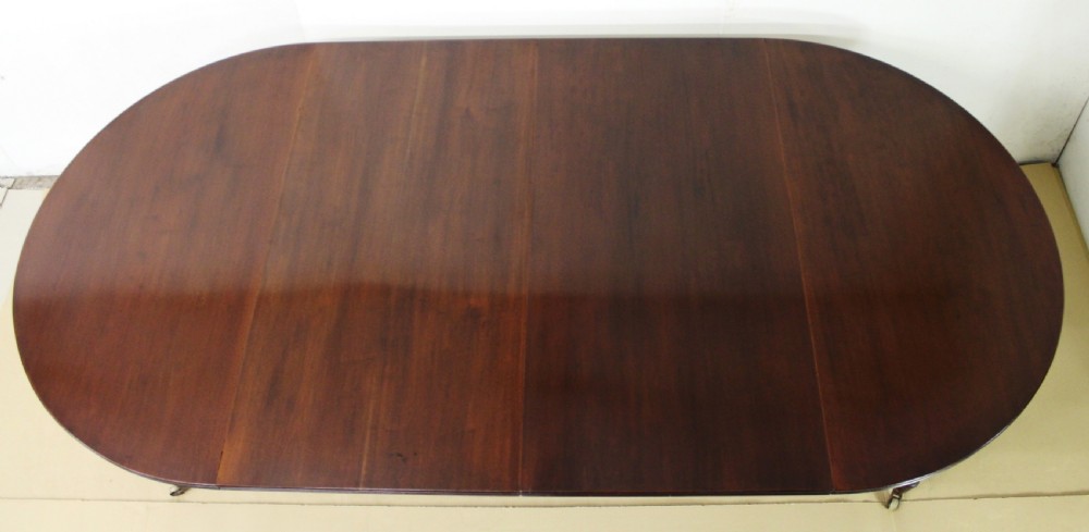 Mahogany Extending Dining Table on Reeded Legs View IV