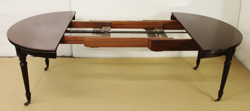 Mahogany Extending Dining Table on Reeded Legs View VIII