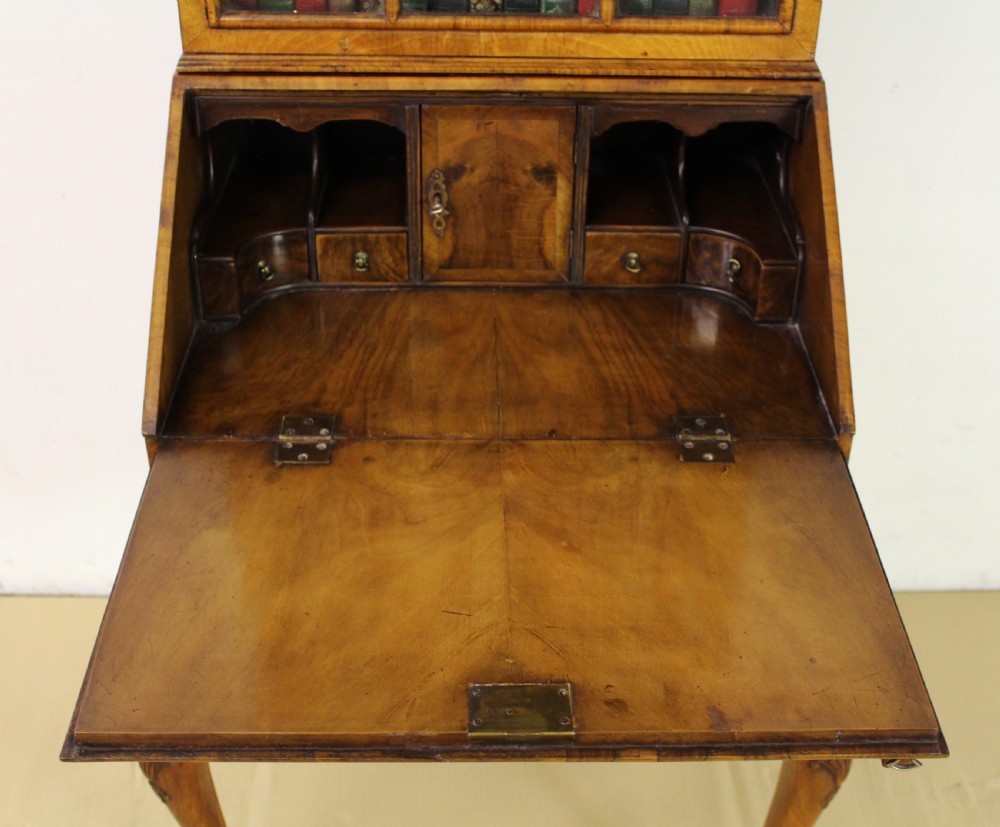 Burr Walnut Bureau Bookcase View IV