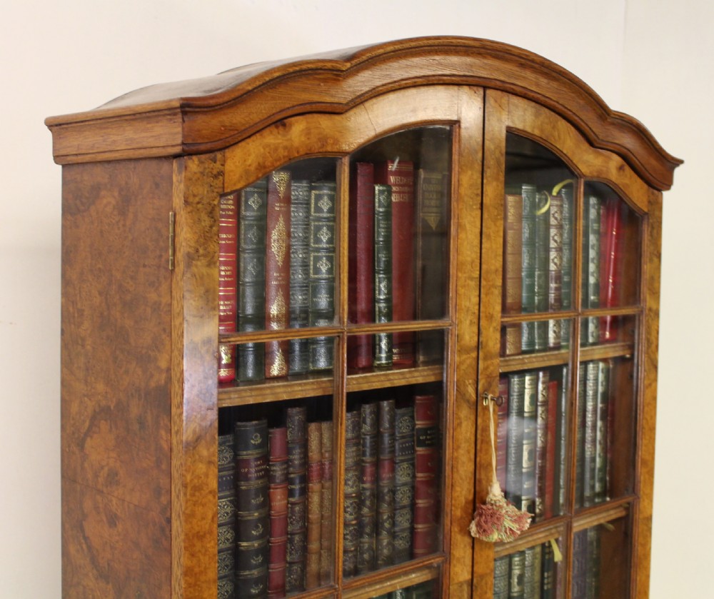 Burr Walnut Bureau Bookcase View XIV