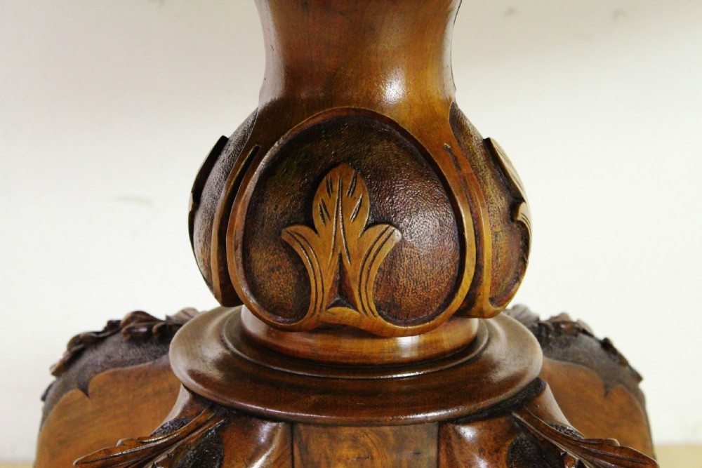Victorian Burr Walnut Loo Table View VII