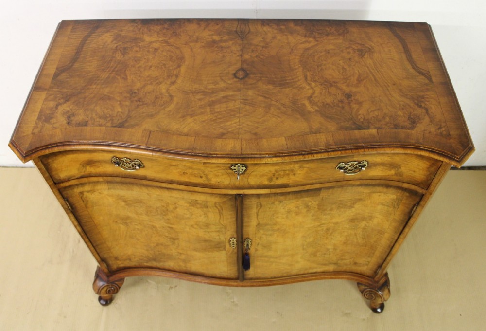 Burr Walnut Serpentine Fronted Cupboard View III