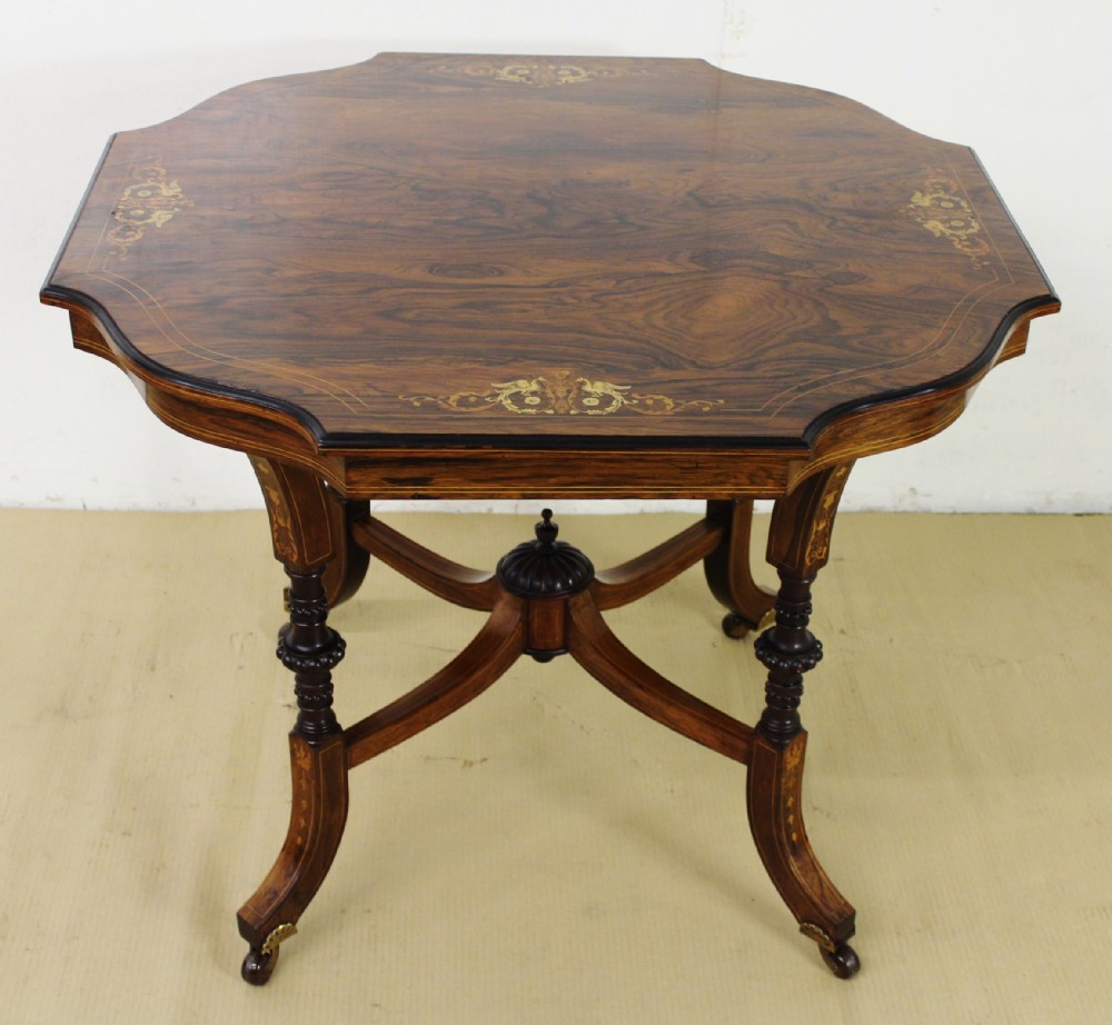 Victorian Inlaid Rosewood Centre Table