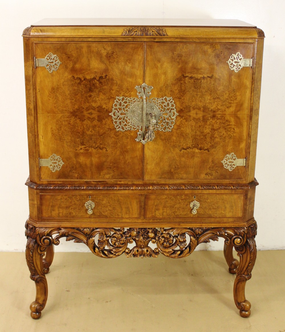 Burr Walnut Cocktail Cabinet