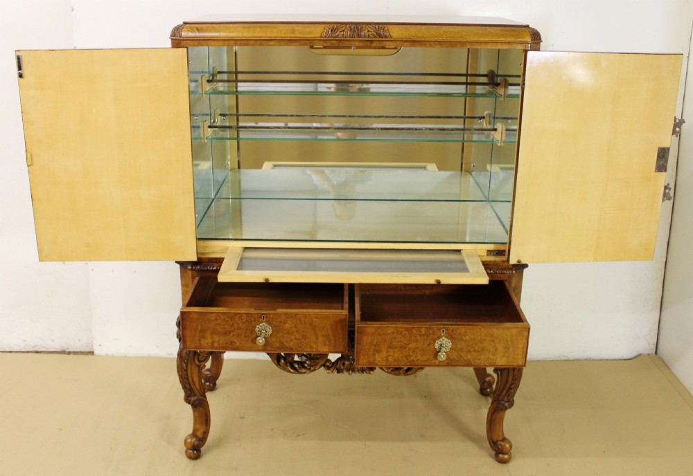 Burr Walnut Cocktail Cabinet View V