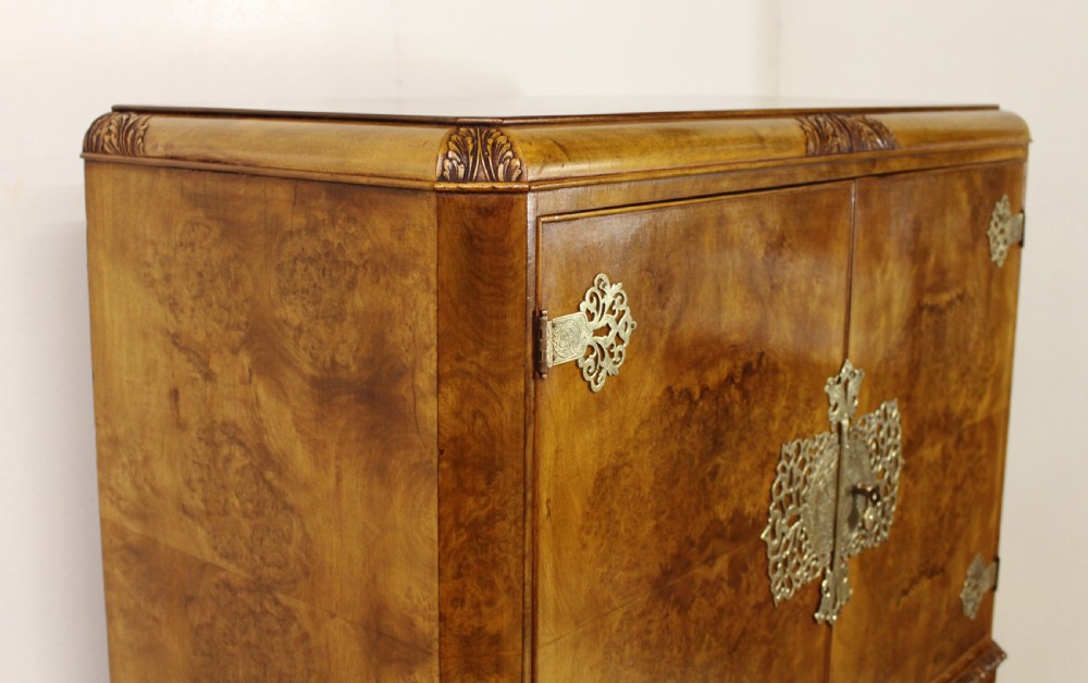 Burr Walnut Cocktail Cabinet View XVIII