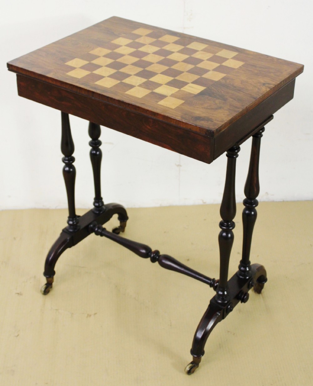Victorian Rosewood Chess Top Table