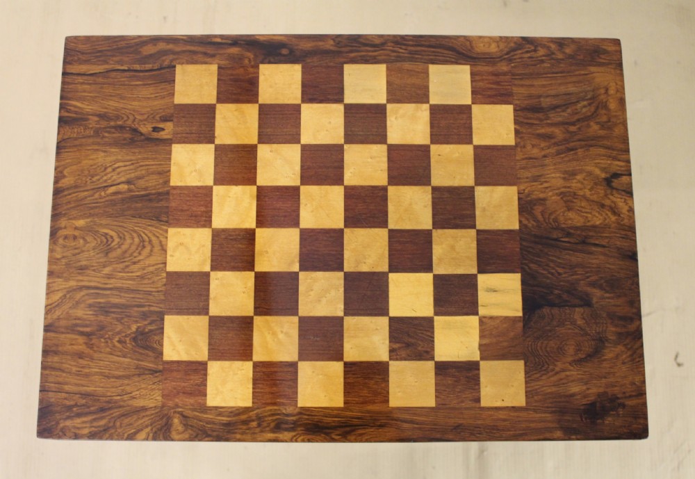 Victorian Rosewood Chess Top Table View III