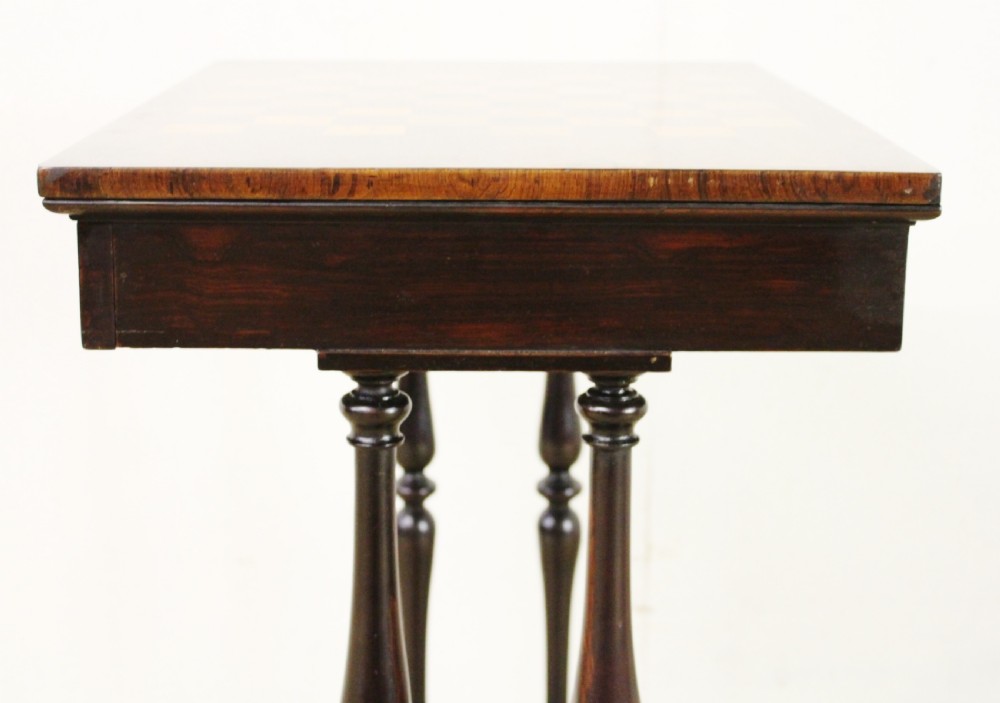 Victorian Rosewood Chess Top Table View XII