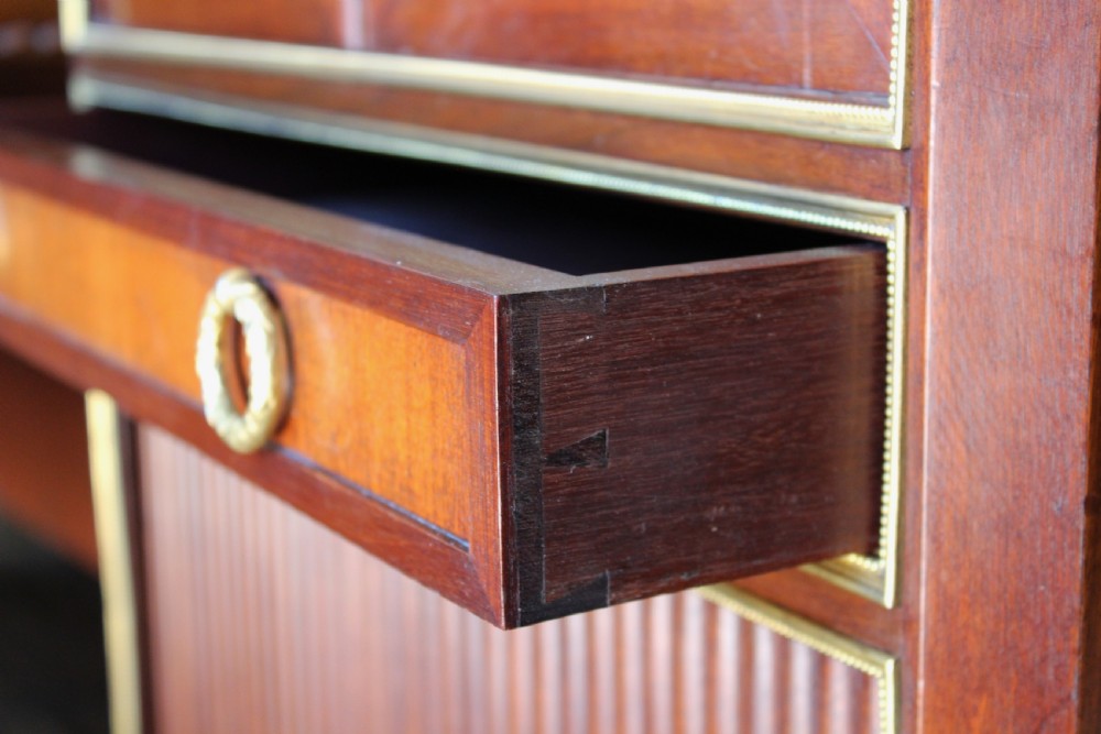 Slender Marble Topped French Mahogany Cabinet View XIV