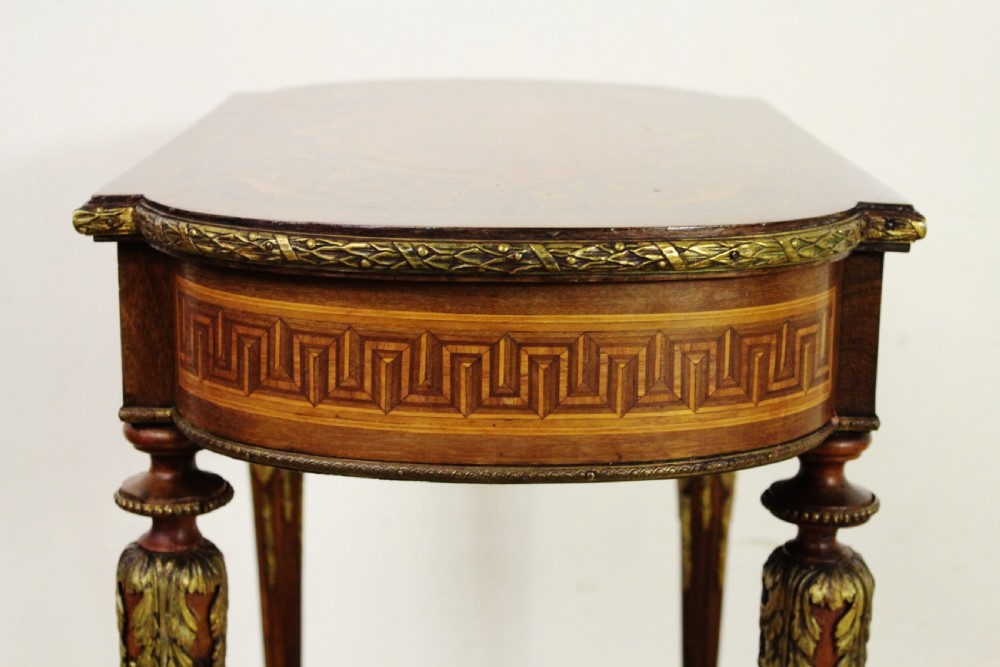French Marquetry Inlaid Work Table View III