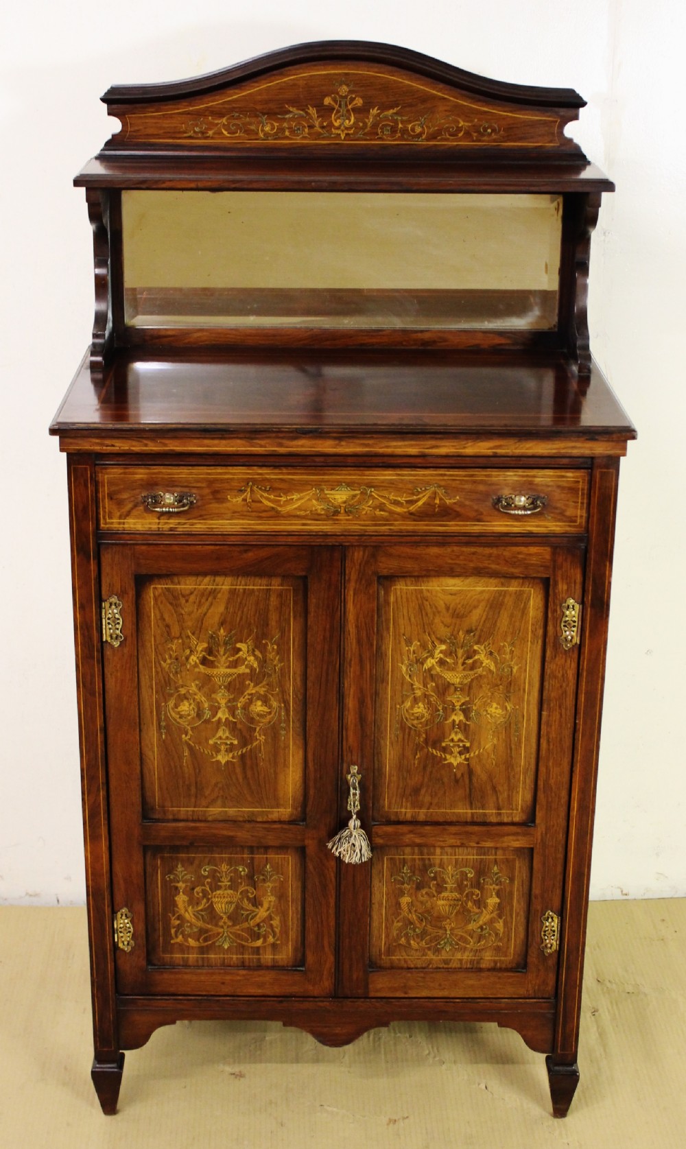 Late Victorian Inlaid Rosewood Music Cabinet