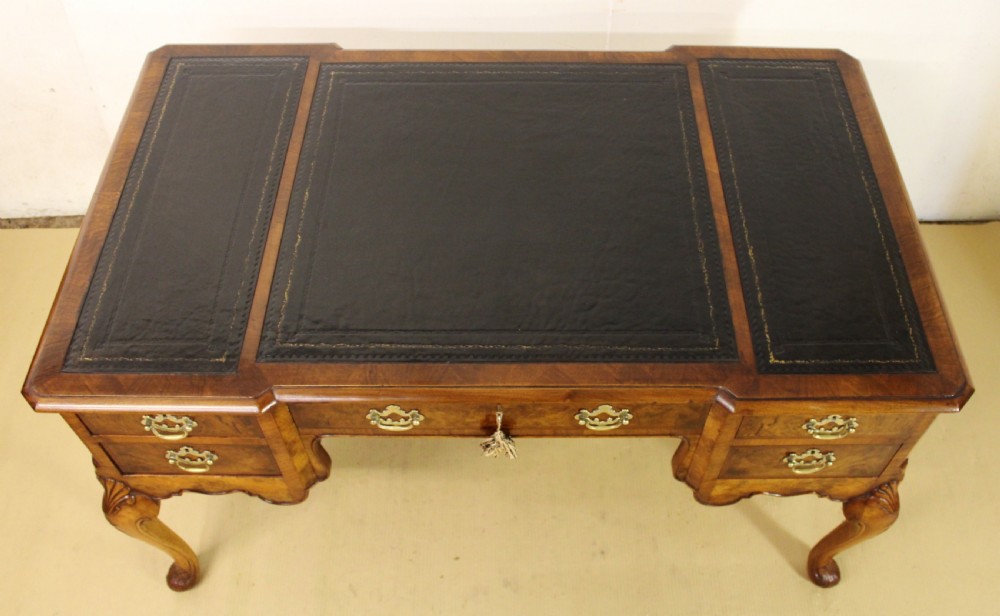 Burr Walnut Partners Writing Desk by Maple and Co. View III