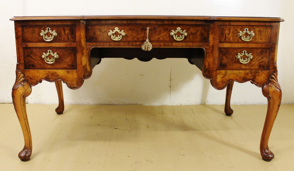 Burr Walnut Partners Writing Desk by Maple and Co. View VIII