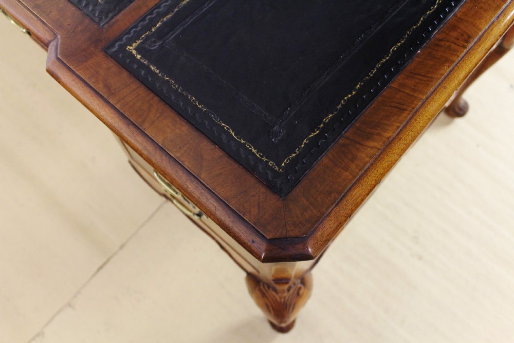 Burr Walnut Partners Writing Desk by Maple and Co. View XVIII